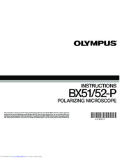 Olympus BX52-P Instructions Manual