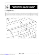 Saab 12 833 679 Installation Instructions Manual
