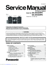 Panasonic SA-AKX34PN Service Manual