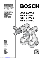 Bosch Gsr 24 ve-2 Operating Instructions Manual