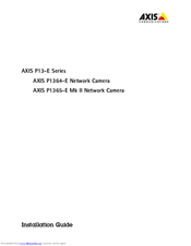 Axis P1364-E Installation Manual