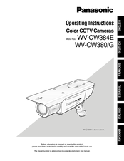 Panasonic Super Dynamic III WV-CW380 Operating Instructions Manual