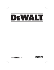 DeWalt DC927 Instruction Manual