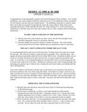 Superior Water 32-1000 Owner's Manual