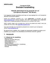 Conceptronic CBT56 Quick Installation Manual
