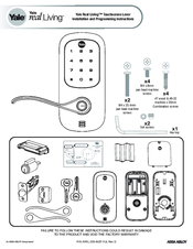 Yale Real Living YAYRL220ZWx Installation And Programming Instructions