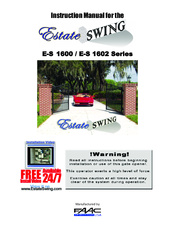 Estate Swing E-S 1602 Series Instruction Manual