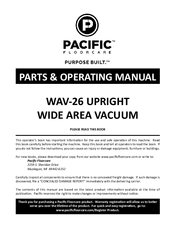 Pacific WAV-26 Parts & Operating Manual