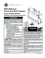 Vermont Castings WDV600PTSC Installation And Operating Instructions Manual