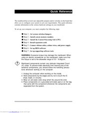 FIC AN19C Quick Reference