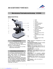 3B Scientific Physics 1012403 Instruction Manual