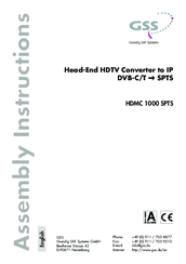 GSS HDMC 1000 SPTS Assembly Instructions Manual