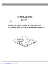 Porter & Charles CC60V Operating And Installation Instructions