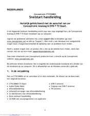 Conceptronic CTVCOMBOi Quick Installation Manual