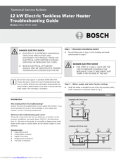 Bosch AE12 Troubleshooting Manual