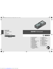 Bosch Glm 40 Professional Manuals Manualslib