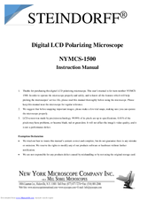Steindorff NYMCS-1500 Instruction Manual