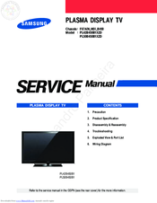 Samsung PL50B450B1XZD Service Manual
