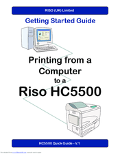 Riso C5500 Getting Started Manual