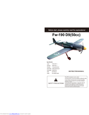 Troy Built Models Fw-190 D9 Instruction Manual