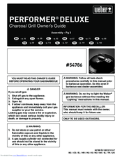 Weber PERFORMER DELUXE 54786 Owner's Manual