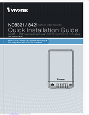 Vivotek ND8421 Quick Installation Manual