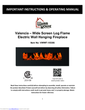 Warm House Valencia VWWF-1/0306 Important Instructions & Operating Manual
