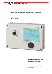 KT Elektronik SOL3-5 Quick Installation And Operating Manual