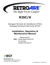 ECR R25H Installation, Operation & Maintenance Manual