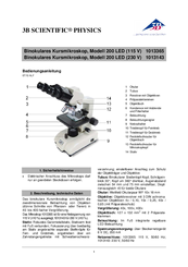 3B SCIENTIFIC PHYSICS 200 1013365 Instruction Manual