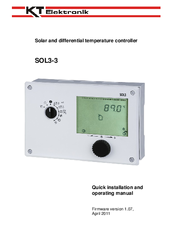 KT Elektronik SOL3-3 Quick Installation And Operating Manual