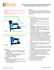 Rowley NS10 & NS11 Safety, Operation And Maintenance Instructions