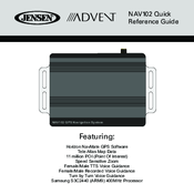Jensen NAV102 Quick Reference Manual