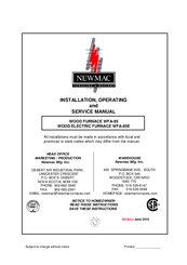 Newmac WFA-85E Installation, Operating And Service Manual