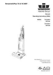 Windsor VersamaticPlus 14 Operating Instructions Manual