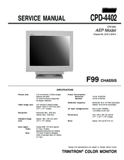 Sony TRINITRON CDP-4402 Service Manual
