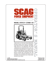 Scag Power Equipment Turf Tiger STT61V-25KBD-SS Operator's Manual