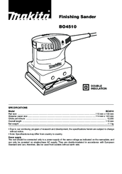 Makita BO4510 Instruction Manual