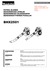 Makita BHX2501 Instruction Manual