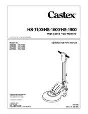 Castex HS-1100 Operator And Parts Manual
