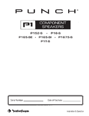 punch P165-SI Installation & Operation Manual