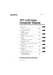 Sony SDM-HS93 Quick Setup Manual