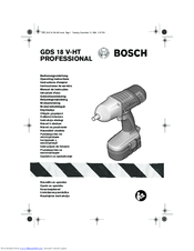 Bosch GDS 18 V-HT PROFESSIONAL Operating Instructions Manual