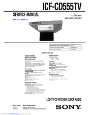 Sony Dream Machine ICF-CD555TV Service Manual