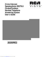 Rca 25255RE2 - ViSYS Cordless Phone Base Station Manuals | ManualsLib