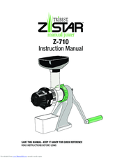 Tribest Z-Star Z-710 Instruction Manual