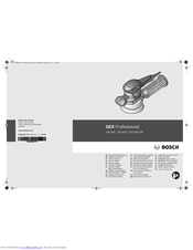 Bosch GEX Professional 125 AVE Original Instructions Manual