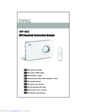 OPAL MP-002 Instruction Manual