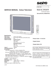Sanyo CP25AF3T Service Manual