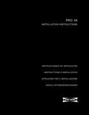Sub-Zero ICB648PROG Installation Instructions Manual